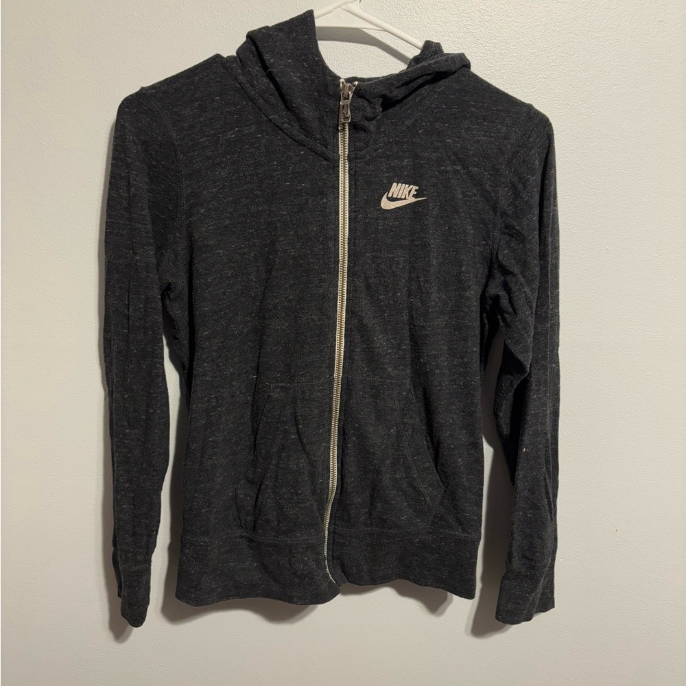 Nike Grey Zip-Up Hoodie